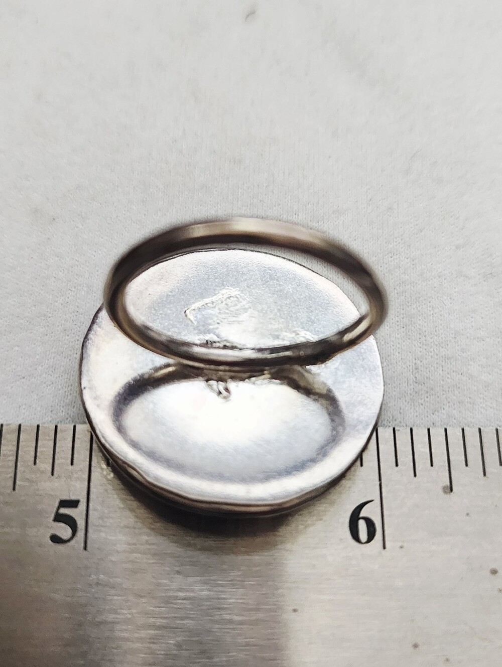 KYANITE ROUND RING HANDMADE IN STERLING SILVER METAL SIZE 7 - Picture 11 of 13